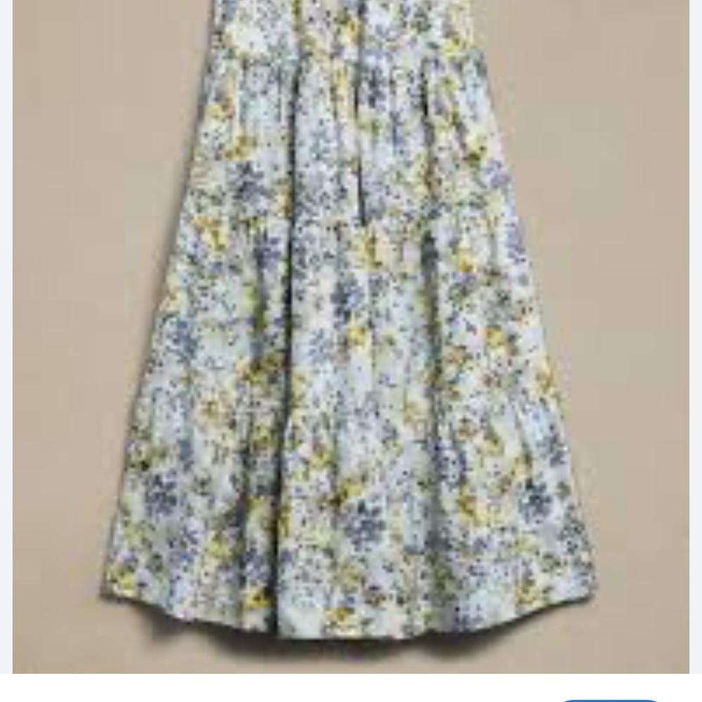 Banana Republic SP Petite Poplin Tiered Dress Small Petite